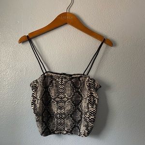 Reptile Print Crop Top